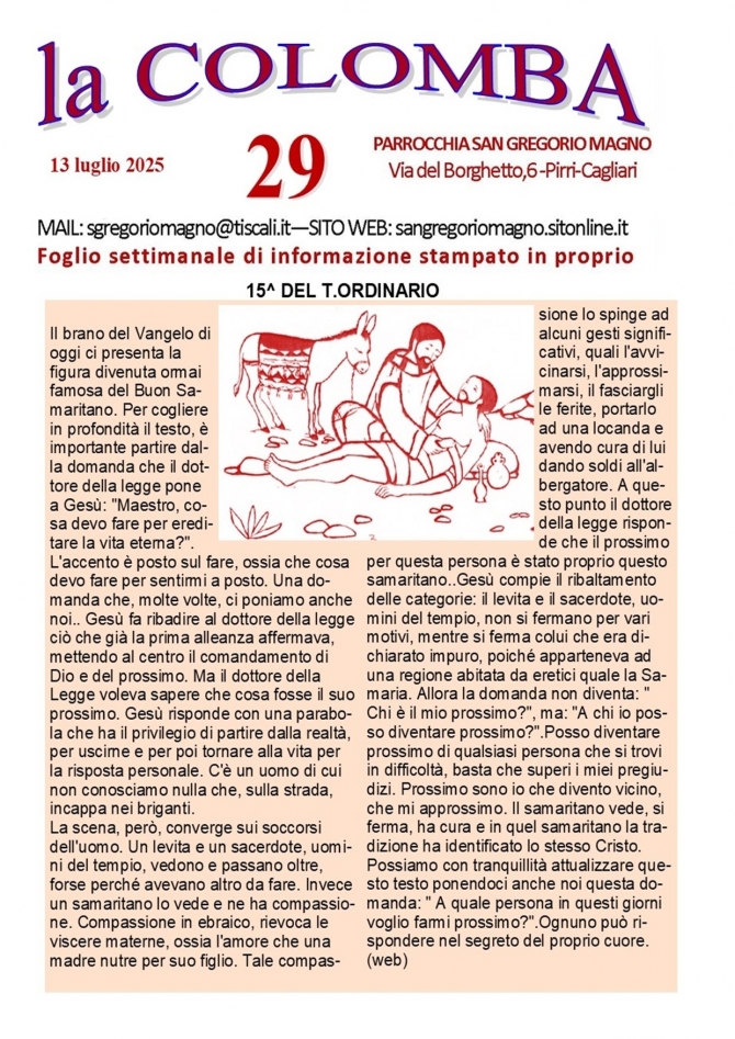COLOMBA - Parrocchia San Gregorio Magno